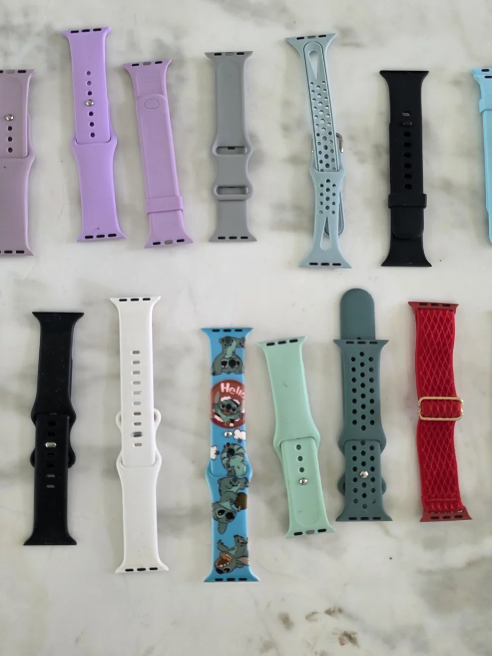 Assorted Silicone Apple Watch Bands - Pastel & Bright Colors